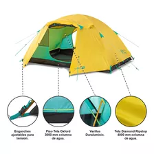 Carpa Técnica Puelche Ii 2 Personas Bosscamp 4.000 Mm Color Amarillo