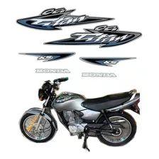 Cardela De Adesivos Honda Titan 125 Prata 2003 Ks Completa