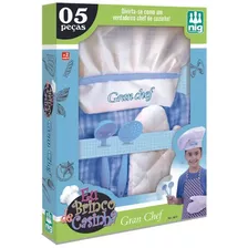 Avental Infantil E Chapéu Cozinha Chef Master Chef Brinquedo