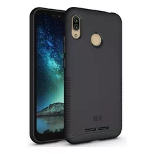 Funda Negra Delgada Doble Capa Para Blu Vivo Xl4