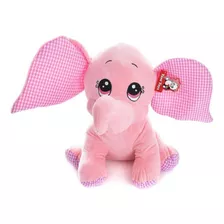 Peluche Elefante Sentado Suave 40 Cm - Rex Color Rosa