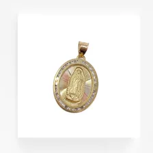 Medalla En Oro Florentino Forma Ovalada Virgen De Guadalupe