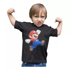 Polera Super Mario Bros Niños Videojuegos Algodon Estampadas