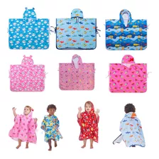 Toalha Infantil Poncho Capuz 100%algodão Saída De Praia Bebê