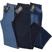 Kit 3 Calça Jeans Masculina Corte Tradicional Cores Sortida 