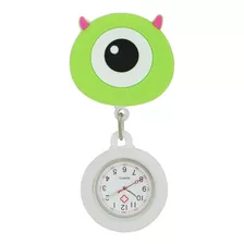 Reloj De Bolsillo Enfermera Con Broche Retractil Con Figura