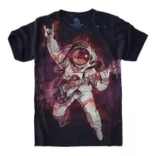 Camiseta Astronauta Rock Guitarra