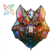 Rompecabezas Artesanal: Lobo Digital (madera Mdf) Env Y Ctas