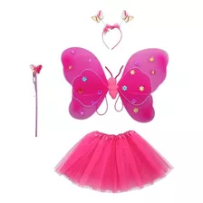 Set De 4 Faldas Para Disfraz De Mariposa Con Alas Iluminadas