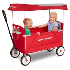 Radio Flyer Carrito Plegable Con Toldo 3 En 1 De Uso Facil