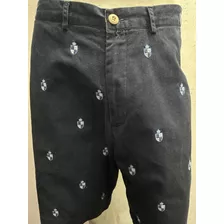 Bermuda De Gabardina Polo Ralph Lauren Escudos Talle W36