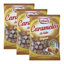 Kit 3 Pacotes Bala Caramelos Embaré 660g Escolha Os Sabores