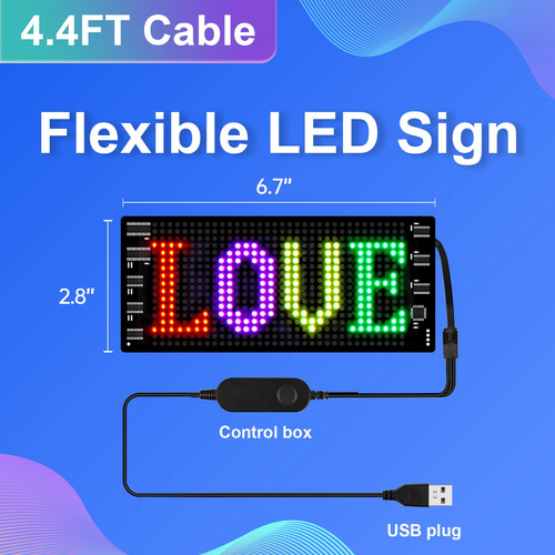 Gotus Letrero Led Para Coche,signo Led De Desplazamiento,pa. Foto 5