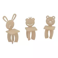 Silla Montessori Infantil Animalitos Pack X 3