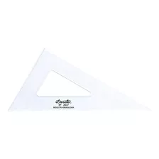 Esquadro Em Acrílico 30º/60º/90º 37cm Trident Modelo - 2637 Cor Branco