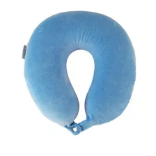 Travesseiro Viva Conforto De Viagem De Pescoço 29cm X 10cm Cor Azul-claro