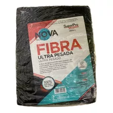 Esponja Bettanin Ultra Pesada De Fibra Abrasiva Preto Pacote X 10