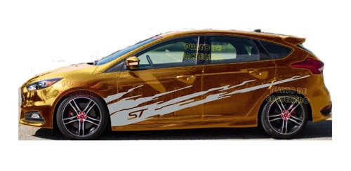 Stickers Franja Lateral + Garra Faro Para Ford Focus St 3pzs Foto 10