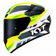 Capacete Moto Kyt Tt Course Gear + Aerofolio Cristal