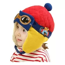 Touca Aviador Piloto Bebê Gorro Lã Inverno Chapéu 6-36 Meses