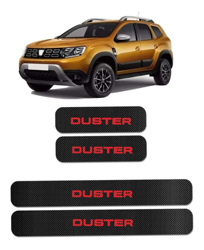 Sticker Cubre Estribos Fibra De Carbon Para Renault Duster Foto 4