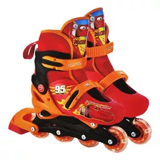 Patines 4 Ruedas Linea Cars Con Luz 19-20