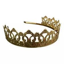 Corona Rey/reina Ajustable Metal Dorado