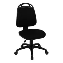 Silla De Escritorio De Outlet Diva Sin Apoyabrazos Y Con Ruedas Ergonómica Negra Con Tapizado De Marathon