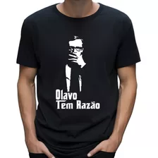 Camiseta Camisa Olavo De Carvalho Tem Razão Masculina