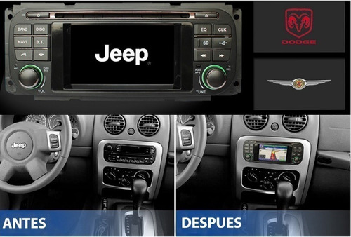 Estereo Dodge Jeep Chrysler Dvd Gps Liberty Voyager Ram 300m Foto 8