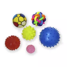 6 Pelotas Con Texturas Estimulación Táctil Sensorial Bebes 