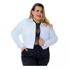 Jaquetinha Jeans Feminina Casaco Moda Plus Size Lançamento !