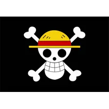 Bandeira Pirata Chapéus De Palha One Piece Luffy 145x100cm