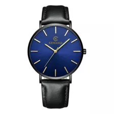 Reloj De Pulsera De Cuarzo Para Hombre, Correa De Piel Autén