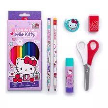 Material Escolar Infantil Kit Papelaria 18 Pçs Lápis Desenho