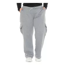 Calça Feminina Plus Size Elastico Cós Pantalona Cargo 1183