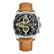 Reloj Naviforce Original Nf 8020 Cuero Marròn + Estuche