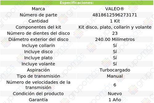 1 Kit De Clutch Valeo Audi S3 L4 1.8l 2000 A 2004 Calidad Eo Foto 4