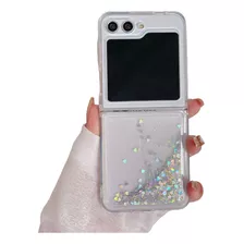 Funda Para Samsung Galaxy Z Flip 5 Glitter Brillos Agua Case