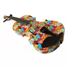 Violin Acustico 4/4 Decorado Diseño Infantil Kinglos Kt1405