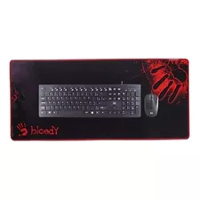 Mousepad Gamer 80 X 30 Cm Grande Cor Preto Desenho Impresso Desenho Em Vermelho