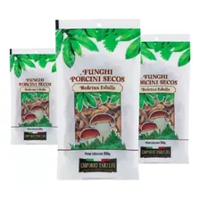 Kit 3 Unid Funghi Itáliano Porcini Seco 50 Gr 