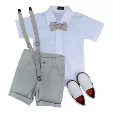 Conjunto Roupa Batizado Pajem Verão Infantil