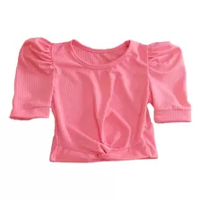 Blusa Cropped Infantil Nó Blusa Mini Diva Novidade 