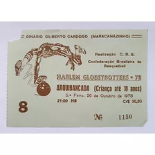 Ingresso Basquete Harlem Globetrotters No Brasil 1978 1