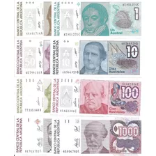 Serie De 8 Billetes Australes De 1 A 5000 Sin Circular