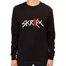 Playera Estampada Skrillex . Manga Larga.