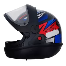 Capacete Moto Ebf Automático Bolt Tamanho 60 Cor Azul Style