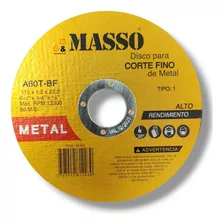 Disco Corte Fino Metal 4.1/2 Masso X 10 Unidades