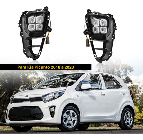 Luces Drl Tipo Exploradora Kia Picanto 2018-2023 Foto 2